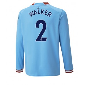 Manchester City Kyle Walker #2 Hemmatröja 2022-23 Långärmad